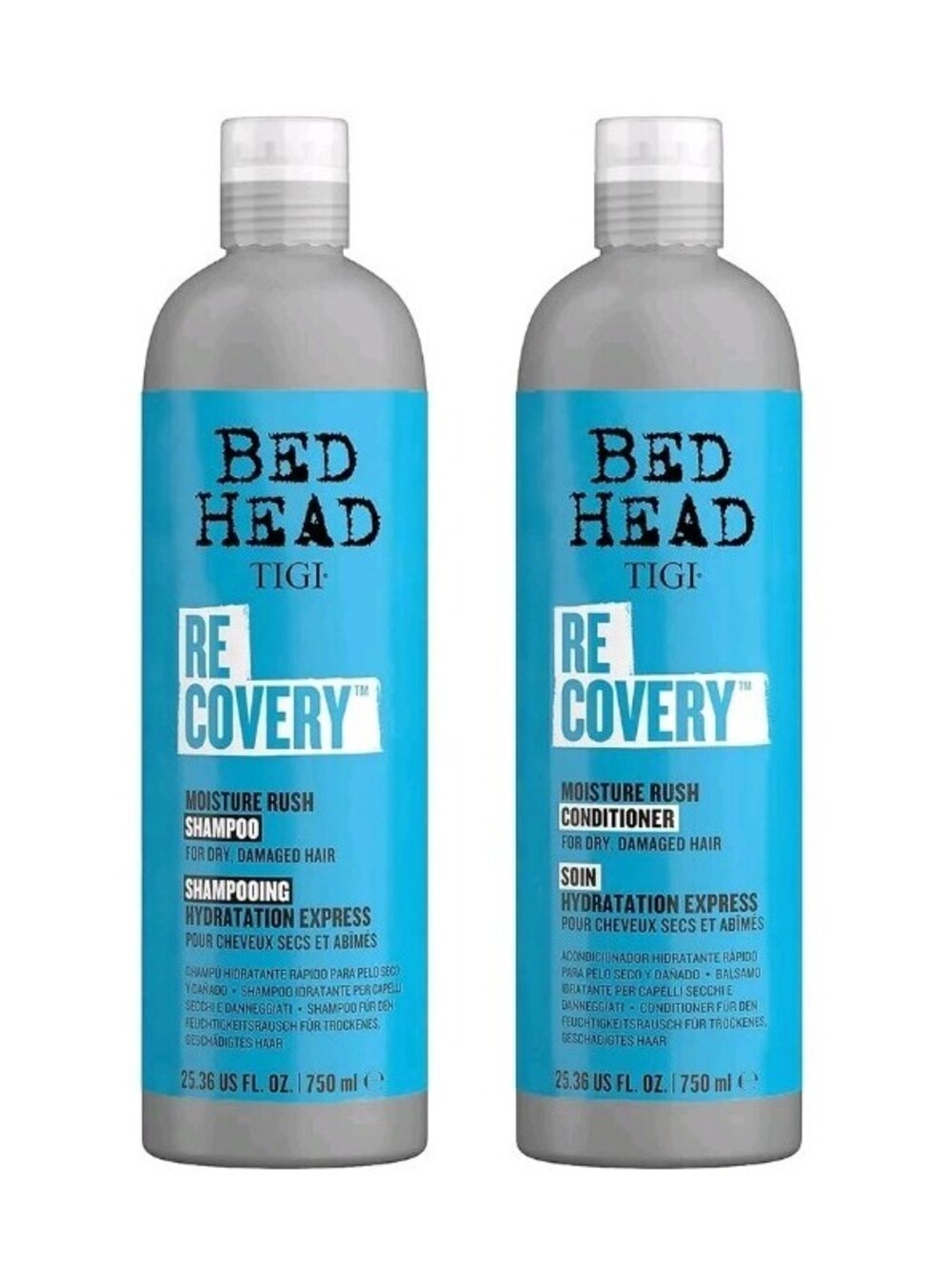 Tigi Bed Head Recovery Shampoo & Conditioner For Dry Damaged Hair 25.36Fl Oz NEW